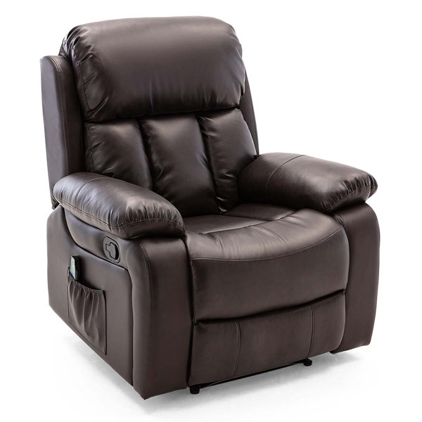 Leather massage deals chair with ottoman